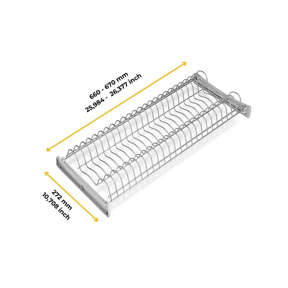 Emuca Égouttoir Suprastar pour module, 700, Peint en aluminium, Acier