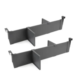 Emuca Kit d'accessoires de séparation pour intérieurs de tiroirs Vertex-Concept, largeur 600 mm, Aluminium et Plastique, Gris