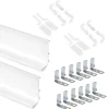 Emuca Kit de 2 profils supérieurs Gola pour meubles de cuisine, longueur 2,35m, avec accessoires, Aluminium, peint blanc.