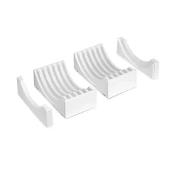 Emuca Kit de rangement pour assiettes, 13 assiettes maximum, plastique, blanc
