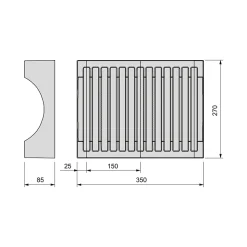 Emuca Kit de rangement pour assiettes, 13 assiettes maximum, plastique, blanc