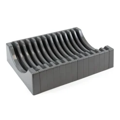 Emuca Kit de rangement pour assiettes, 13 assiettes maximum, Plastique, Gris antracite