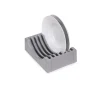 Emuca Kit de rangement pour assiettes, 13 assiettes maximum, Plastique, Gris