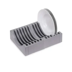 Emuca Kit de rangement pour assiettes, 13 assiettes maximum, Plastique, Gris