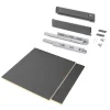 Emuca Kit de tiroirs pour cuisine ou salle de bains Vertex avec réglages 3D, hauteur 93mm, avec panneaux inclus, module 600mm,