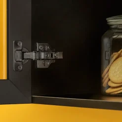 Emuca Lot de 20 charnières coudées X91 avec fermeture amortie et embases Euro, hauteur 0, nickelé, titane