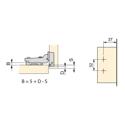 Emuca Lot de 20 charnières coudées X92 avec fermeture amortie avec embases à visser, Hauteur 0, Acier, Nickelé
