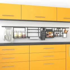 Emuca Lot de 5 crochets muraux Titane pour suspendre les accessoires de cuisine au mur Titane, acier, gris anthracite