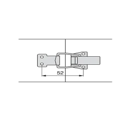 Emuca Lot de 10 fermetures à levier pour meubles, Acier, zingué