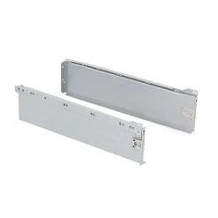 Emuca Lot de 10 tiroirs de cuisine Ultrabox, hauteur 150mm, profondeur 400mm, Acier, Gris métallisé