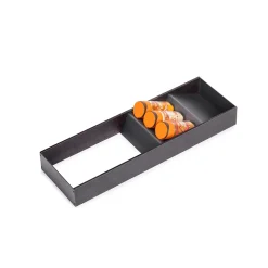 Emuca Orderbox Organiseur incliné pour tiroir, 150x470mm, Acier et Bois, Gris antracite