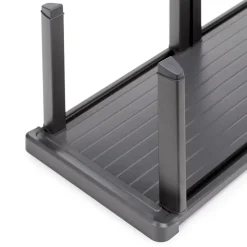 Emuca Orderbox porte-assiettes vertical pour tiroir, 159x468mm, Aluminium et Plastique, Gris antracite