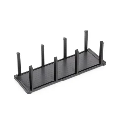 Emuca Orderbox porte-assiettes vertical pour tiroir, 159x468mm, Aluminium et Plastique, Gris antracite