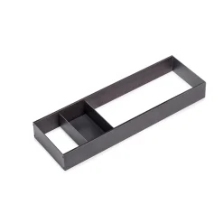 Emuca Orderbox Rangement de tiroir, 150x470mm, Acier et Bois, Gris antracite
