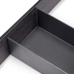 Emuca Orderbox Rangement de tiroir, 150x470mm, Acier et Bois, Gris antracite