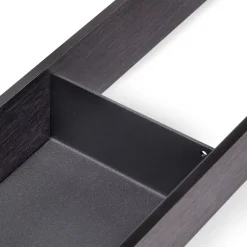 Emuca Orderbox Rangement de tiroirs, 100x470mm, Acier et Bois, Gris antracite