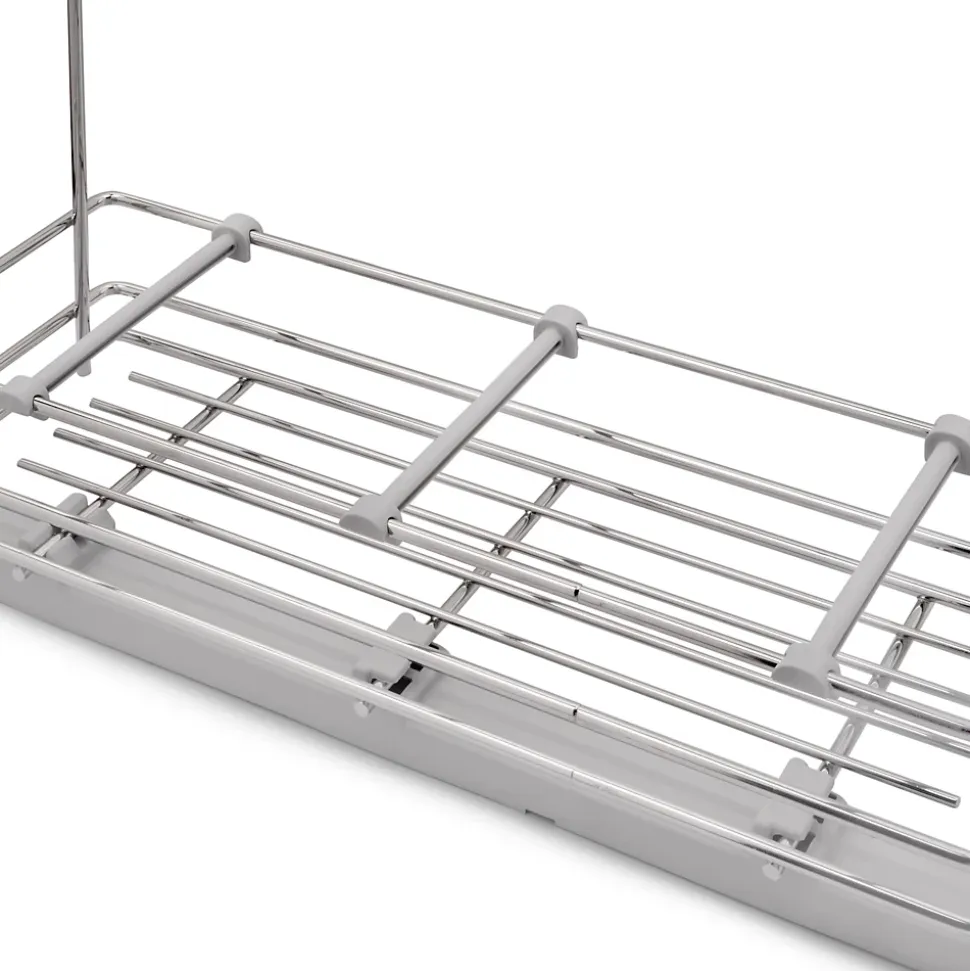 Emuca porte-bouteilles extractible SupraMax avec fermeture à amortie, gauche, 3 plateaux, module 200mm, Acier, Chromé