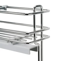 Emuca porte-bouteilles extractible SupraMax avec fermeture à amortie, gauche, 3 plateaux, module 150mm, Acier, Chromé