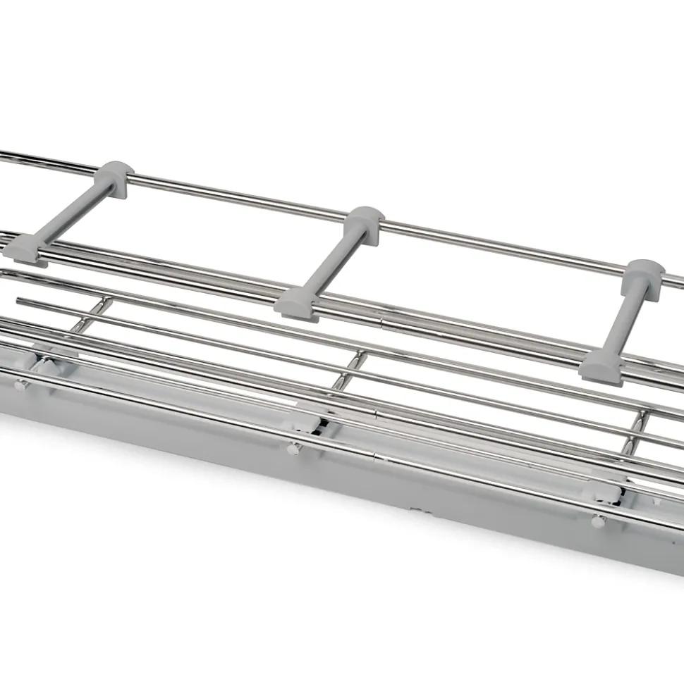 Emuca porte-bouteilles extractible SupraMax avec fermeture à amortie, gauche, 3 plateaux, module 150mm, Acier, Chromé