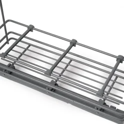 Emuca porte-bouteilles extractible TitaneMax avec fermeture à amortie, gauche, 3 plateaux, module 200mm, Acier, Gris Anthracite