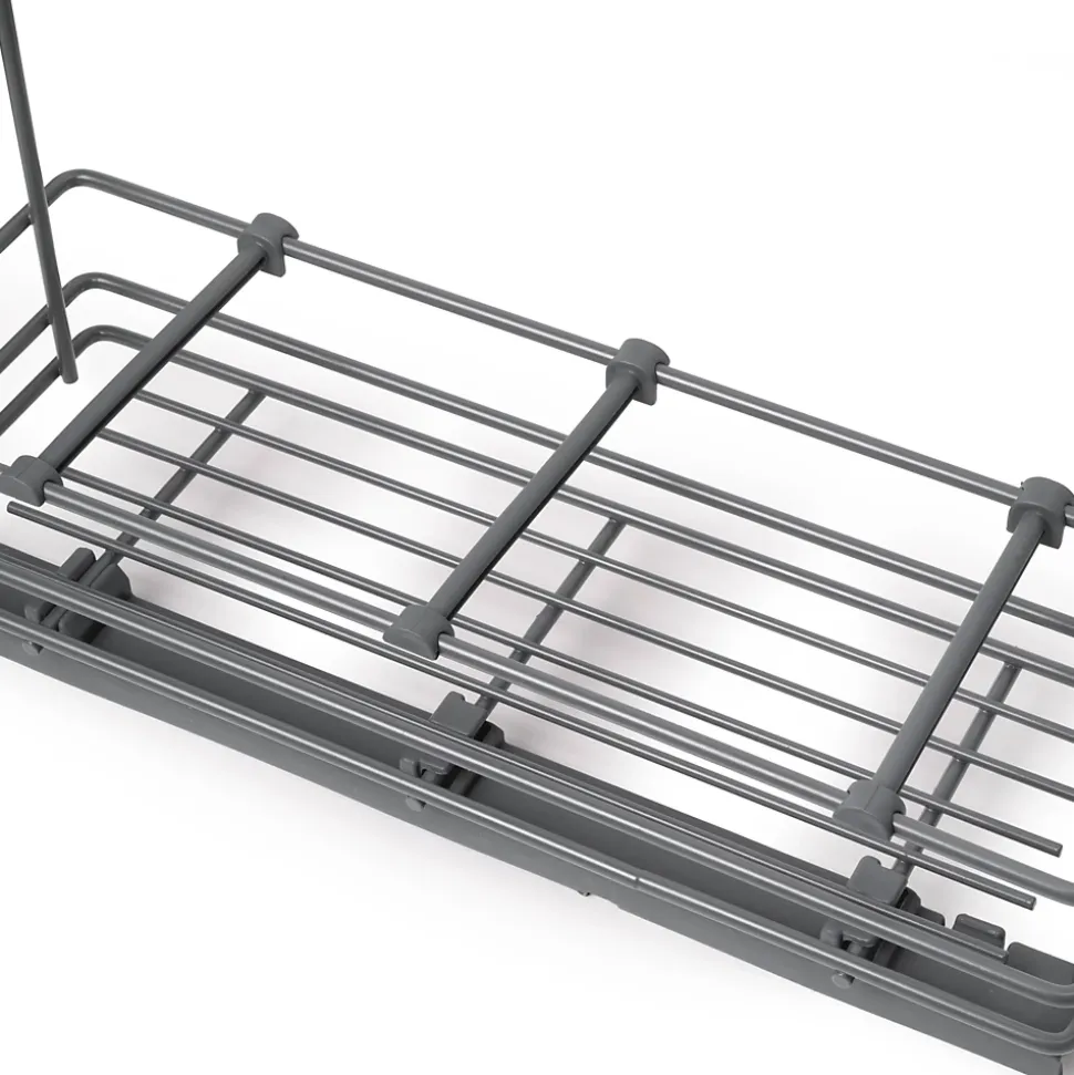 Emuca porte-bouteilles extractible TitaneMax avec fermeture à amortie, gauche, 3 plateaux, module 200mm, Acier, Gris Anthracite