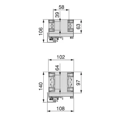 Emuca Porte-bouteilles latéral extractible Titane Simplex avec fermeture amortie, module 150mm, Gris anthracite