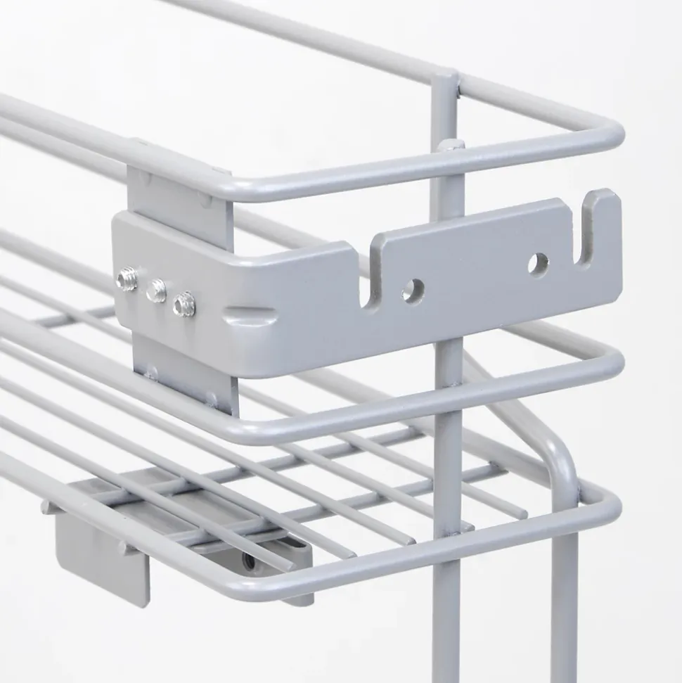 Emuca Porte-bouteilles latéral extractible Supra avec fermeture amortie, module 150mm, Acier, Peint aluminium