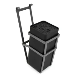 Emuca Porte-couteaux Titane, acier et plastique, gris anthracite