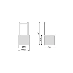 Emuca Porte-couverts de cuisine Titane, acier, gris anthracite