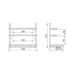 Emuca Porte-rouleau de cuisine Titane, Acier, Gris anthracite