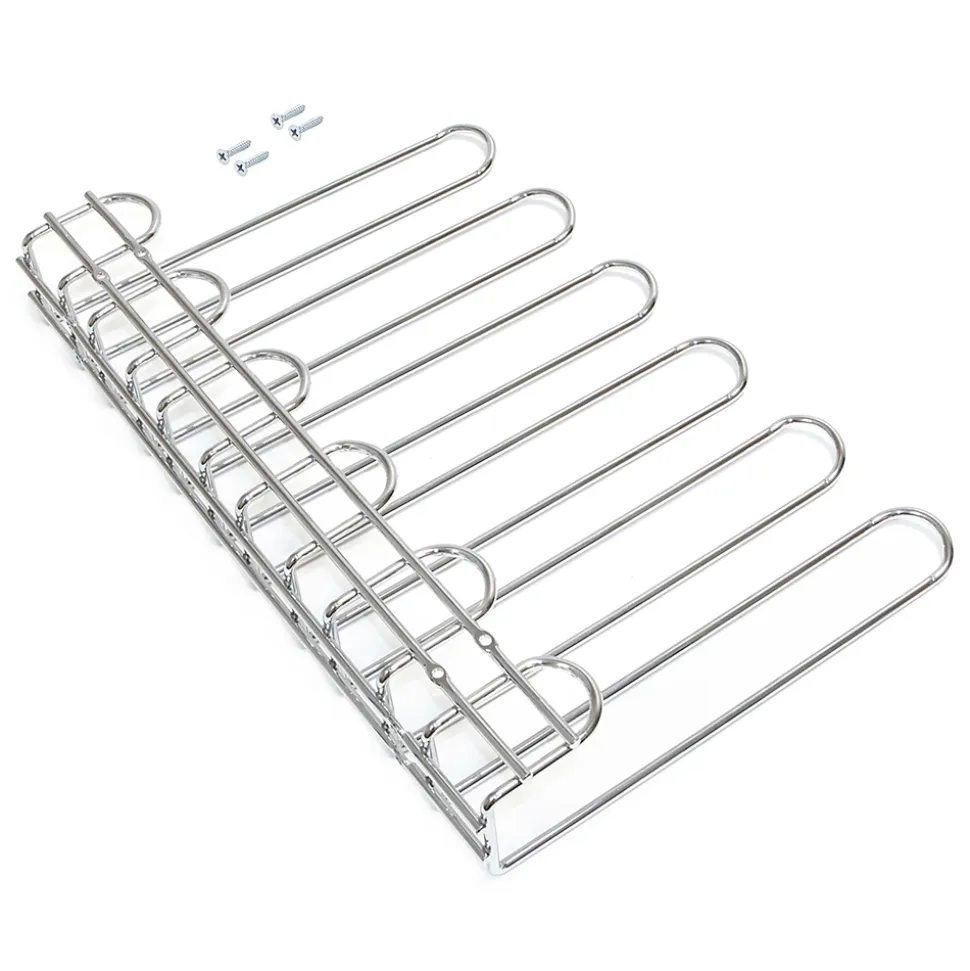 Emuca Porte-verres pour meubles Supra 5 rangées, longueur 320mm, Acier, Chromé