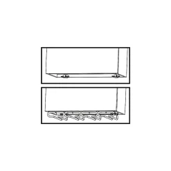 Emuca Porte-verres pour meubles à 4 rangées, longueur 280mm, acier, chromé