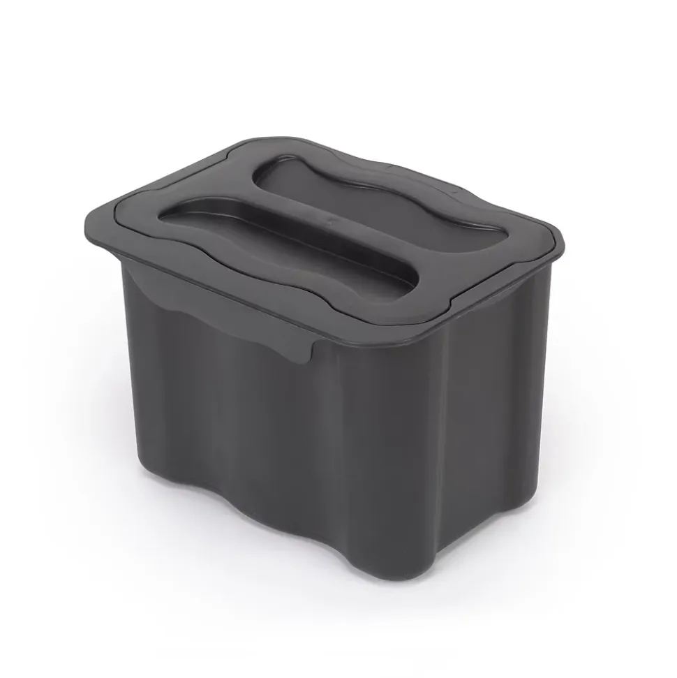Emuca poubelle de recyclage pour suspendre la porte et collecter les déchets Recyclage, 1 x bac de 5 litres, avec couvercle,