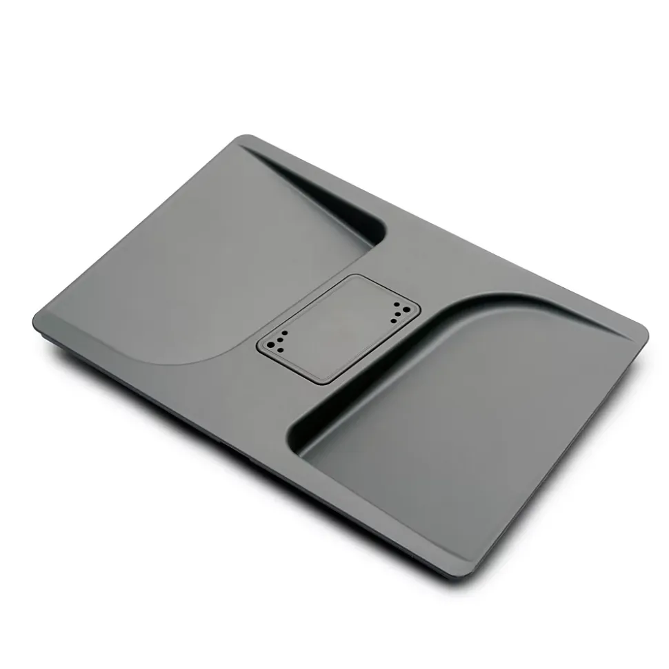 Emuca Poubelles pour tiroir de cuisine Recycle avec couvercle anti-odeurs, Hauteur 266, 1x15litres, 2x7litres, Plastique gris