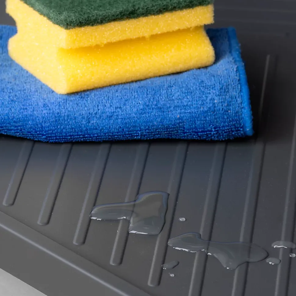 Emuca Protecteurs fond pour la cuisine Sink, M100, 967x580mm, épaisseur de la planchet 16mm, découpable, Plastique, Gris antracite