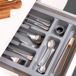 Emuca Range-couverts Optima pour tiroir universel, module 900mm, Plastique, Gris