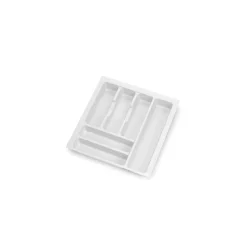 Emuca range-couverts Optima Vertex/Concept, profondeur 500mm, plateau 16mm, module 450mm, Plastique, Blanc