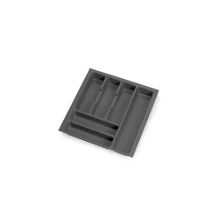 Emuca range-couverts Optima Vertex/Concept, profondeur 500mm, plateau 16mm, module 450mm, Plastique, Gris antracite