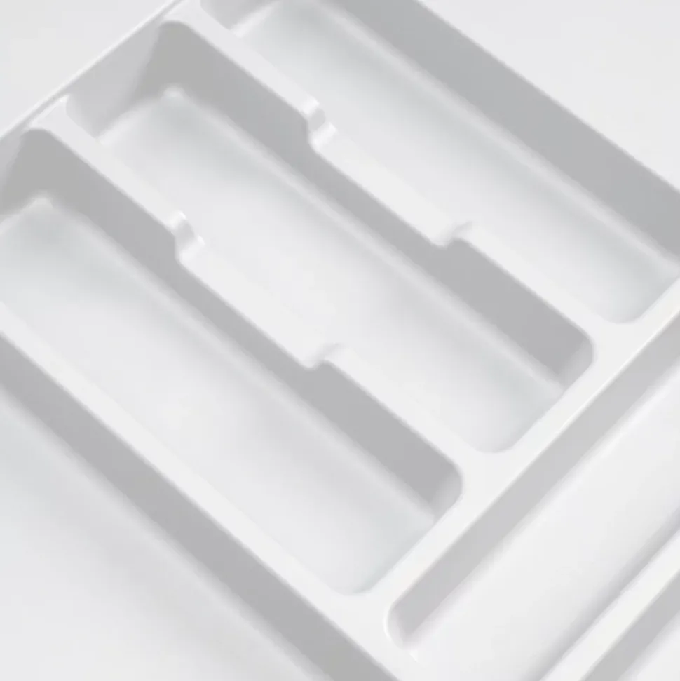 Emuca range-couverts Optima Vertex/Concept, profondeur 500mm, plateau 16mm, module 900mm, Plastique, Blanc