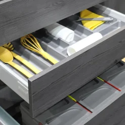 Emuca Range-couverts Optima pour tiroir universel, module 500mm, Plastique, Gris