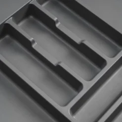 Emuca range-couverts Optima pour tiroir universel, module 450mm, Plastique, Gris antracite