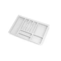 Emuca range-couverts Optima Vertex/Concept, profondeur 500mm, plateau 16mm, module 700mm, Plastique, Blanc