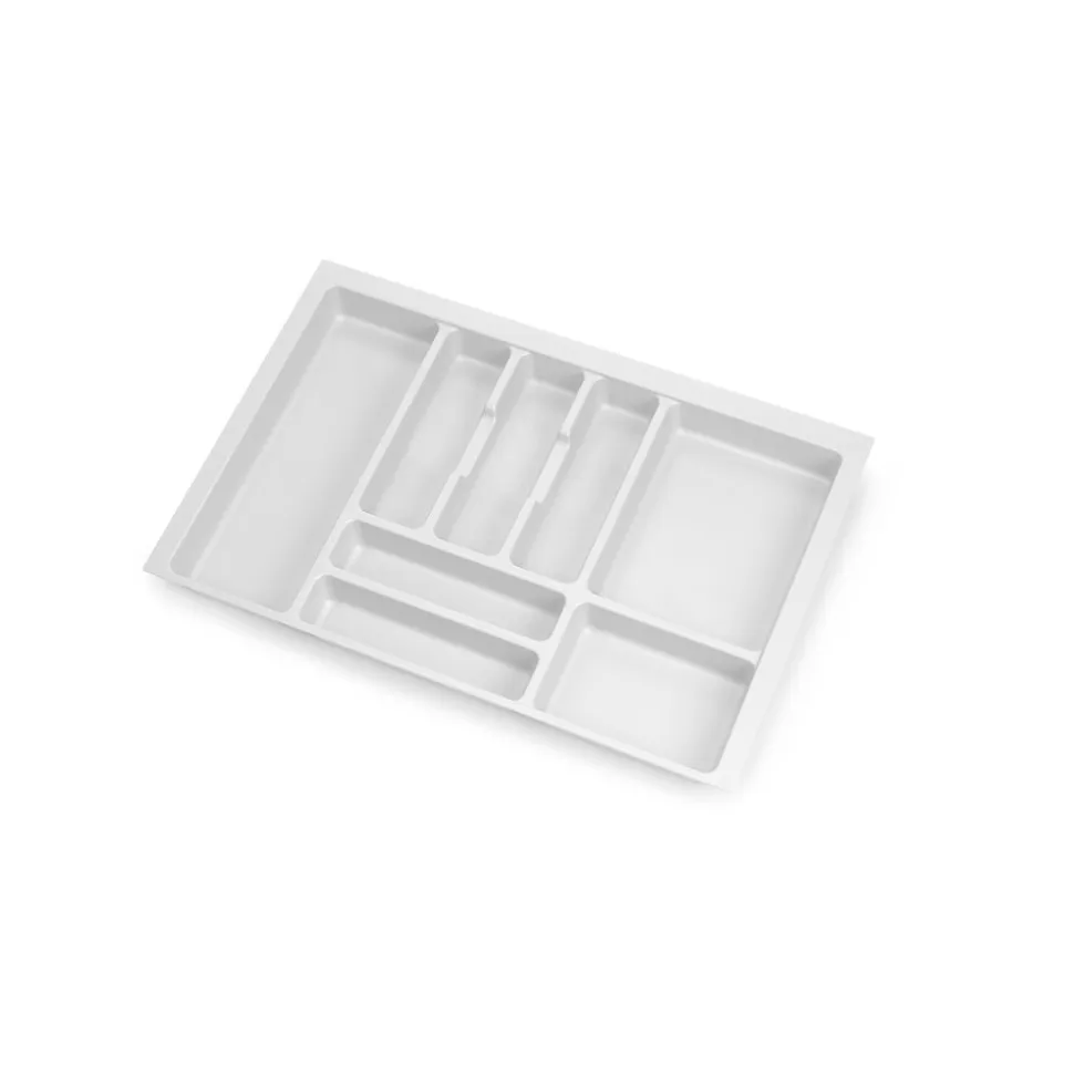 Emuca range-couverts Optima Vertex/Concept, profondeur 500mm, plateau 16mm, module 700mm, Plastique, Blanc