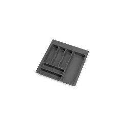 Emuca range-couverts Optima pour tiroir universel, module 500mm, Plastique, Gris antracite