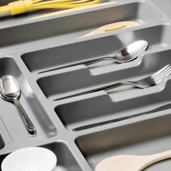 Emuca Range-couverts Optima pour tiroir universel, module 400mm, plastique, gris