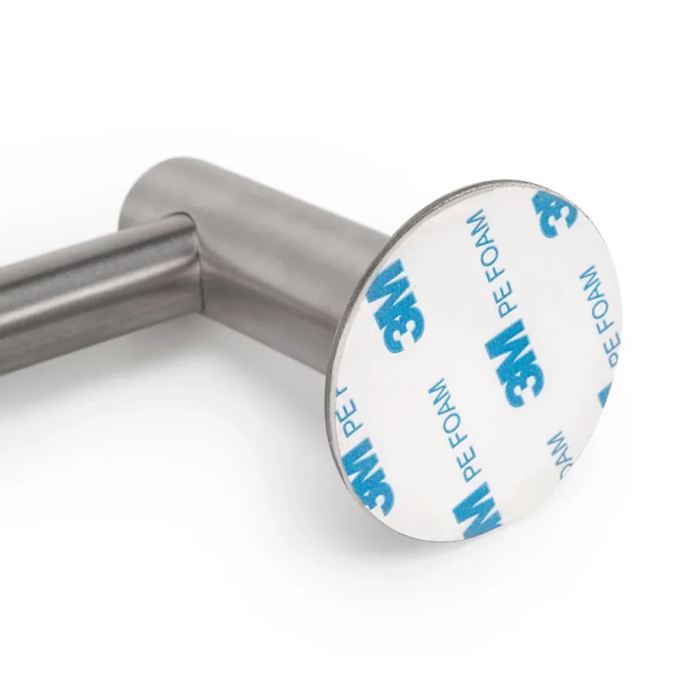 Emuca Support adhésif pour cuisine avec 5 crochets Supra, acier inoxydable