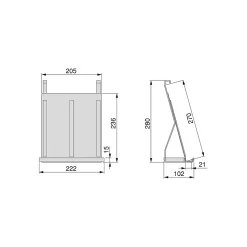 Emuca Support de tablettes Titane, acier, gris anthracite