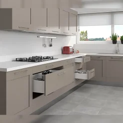 Emuca Tiroir extérieur Concept 30kg hauteur 105mm, profondeur 450mm, Acier, Peint en blanc