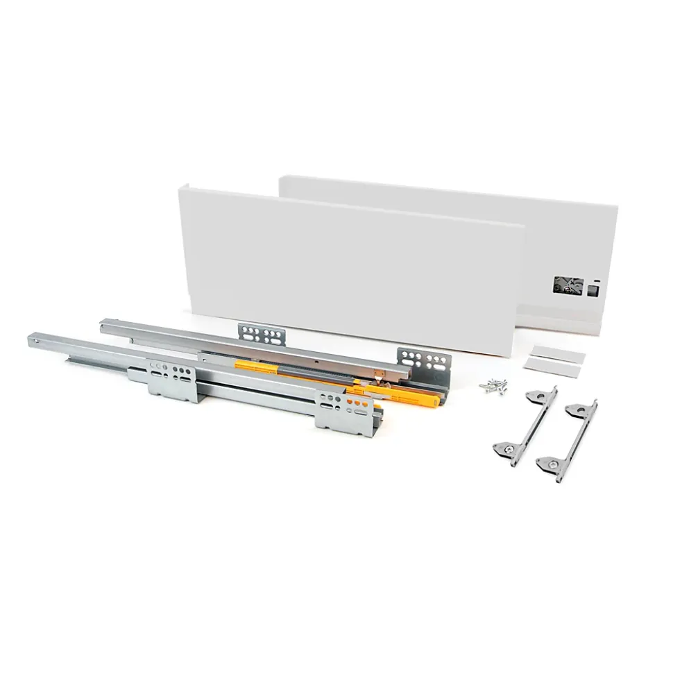 Emuca Tiroir extérieur Concept 30kg hauteur 185mm, profondeur 450mm, Acier, Peint en blanc