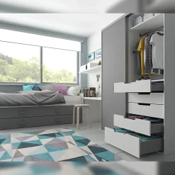 Emuca Tiroir extérieur Concept 30kg hauteur 138mm, profondeur 500mm, Acier, Gris antracite